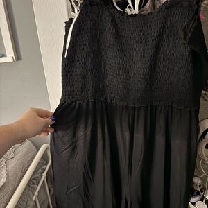 Black Smocked romper